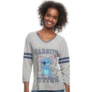 Disney Varsity Stitch Shirt Size S Semi-Sheer